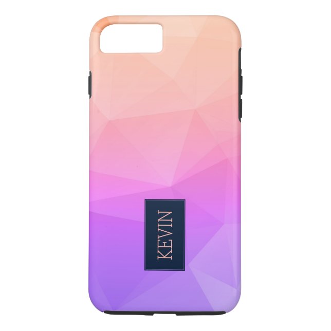 Light Pink & Lavender Modern Geometric Muster Case-Mate iPhone Hülle (Rückseite)
