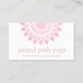 Light Pink Lotus Blume Mandala Visitenkarte