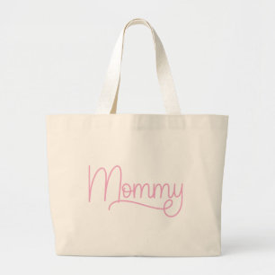 Light Pink Monoline Mommy Jumbo Stoffbeutel