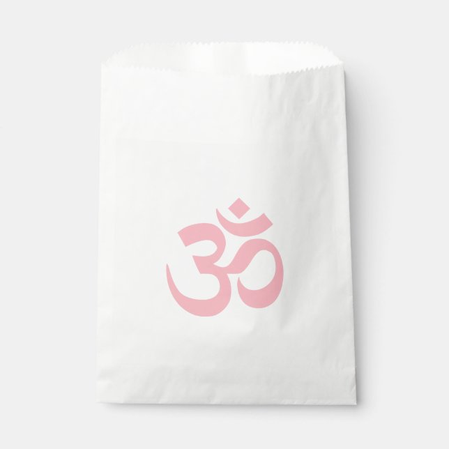 Light Pink Om Symbol Geschenktütchen (Vorderseite)