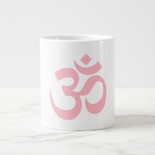 Light Pink Om Symbol Jumbo-Tasse