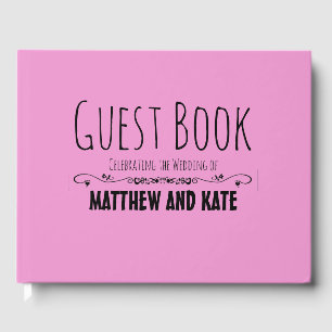 Light Pink Personalisiert Einzigartiges Gästebuch