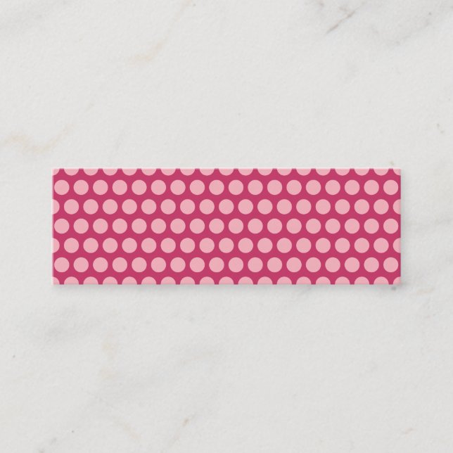 Light Pink Polka Dots Mini Visitenkarte (Vorderseite)