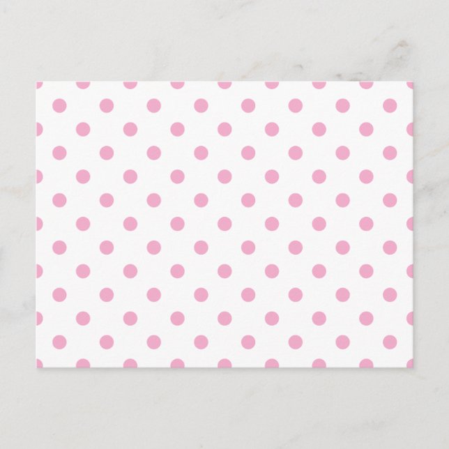 Light Pink Polka Dots Postkarte (Vorderseite)