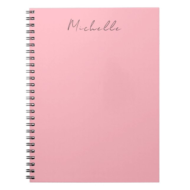 Light Pink Professional Unique Classic Handwriting Notizblock (Vorderseite)