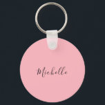 Light Pink Professional Unique Classic Handwriting Schlüsselanhänger<br><div class="desc">Easy Editing Tools. Different Card Types and Sizes,  Color and Font Choices. Modern Professional Simple Design.</div>