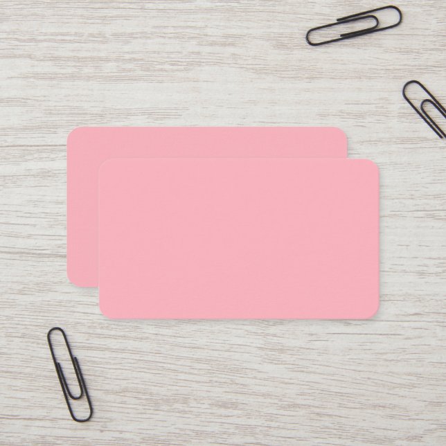 Light Pink Rounded Business Card Visitenkarte (Vorderseite/Rückseite Beispiel)