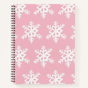 Light Pink Snowflake SpiralNotebook Notizbuch