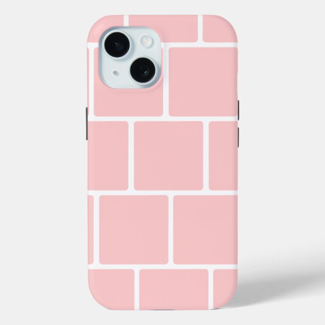 Light Pink Square Bricks Case-Mate iPhone Hülle (Rückseite)