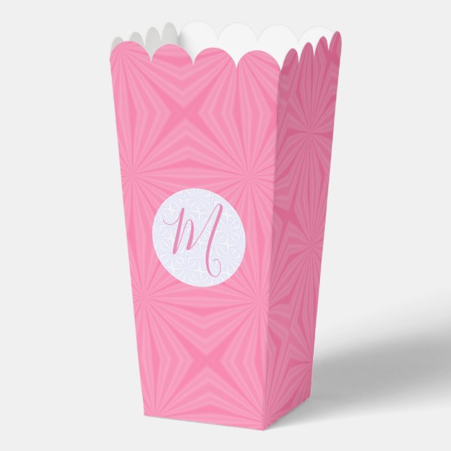 Light Pink Squiggly Squares Personalized Popcorn Geschenkschachtel (Vorderseite)