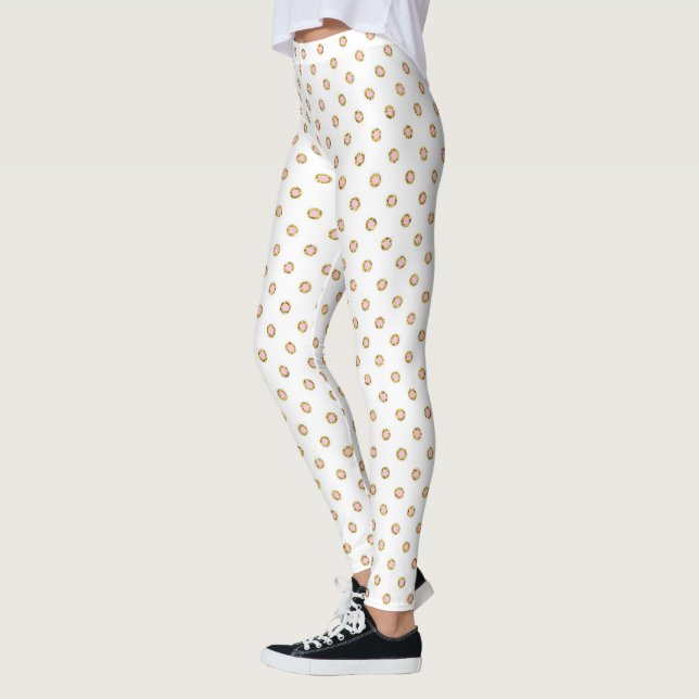 Light Pink und Gold Jewel Leggings (Links)