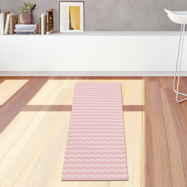Light Pink Waves Pattern Yoga Mat Yogamatte (Von Creator hochgeladen)
