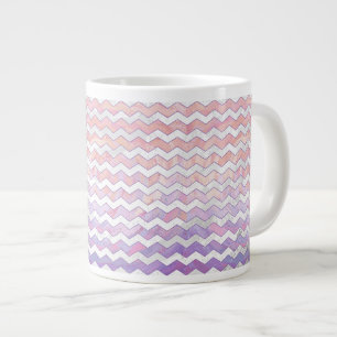 Light Pink Zig Zag Muster Jumbo-Tasse