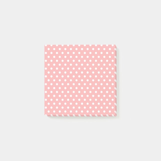Light    pinkPolka Dots Postit Notes Post-it Klebezettel (Vorderseite)