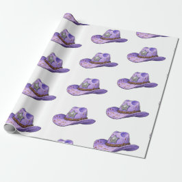 Light Purple Cowgirl Hat Geschenkpapier
