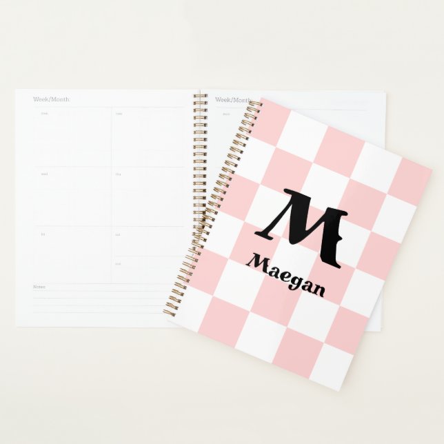 Light Red Checkered Pattern Background Planner Planer (Anzeige)