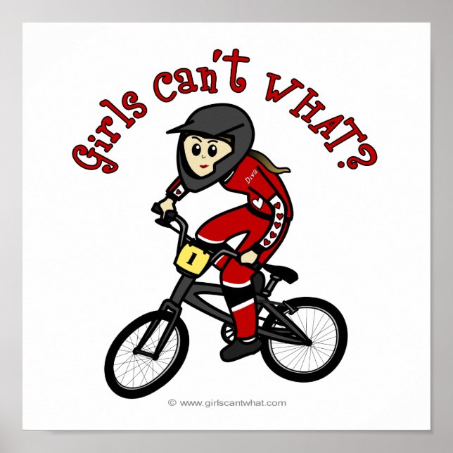 LIght Red Girls BMX Poster (Vorne)