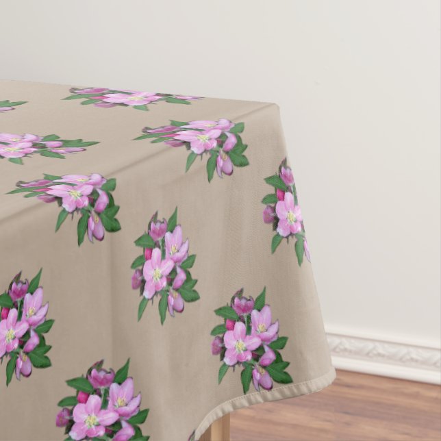Light Rose Gold Apple Blume auf Lucky Beige Tischdecke (Beispiel)