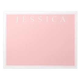 Light Rose Pink | Ihr Name Notizblock