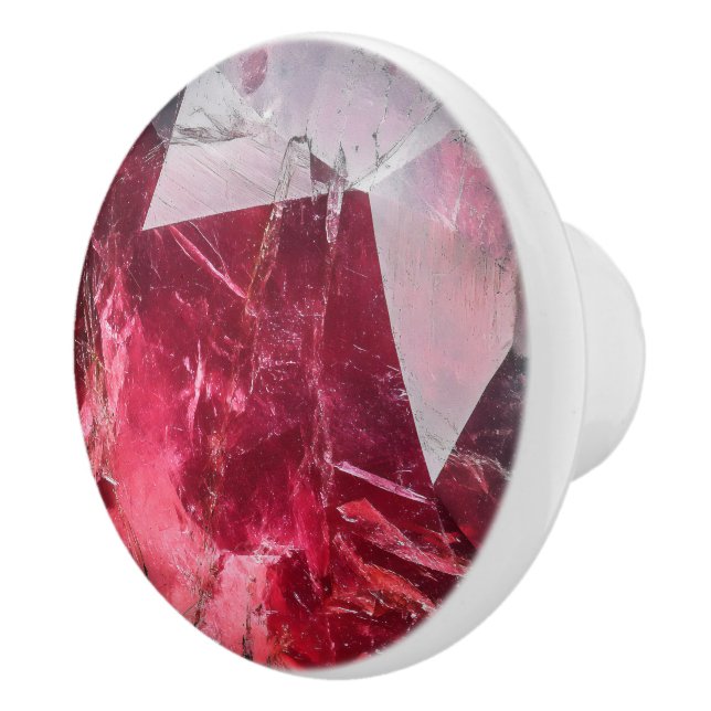 Light Ruby Gem Muster Keramikknauf (Rechts)