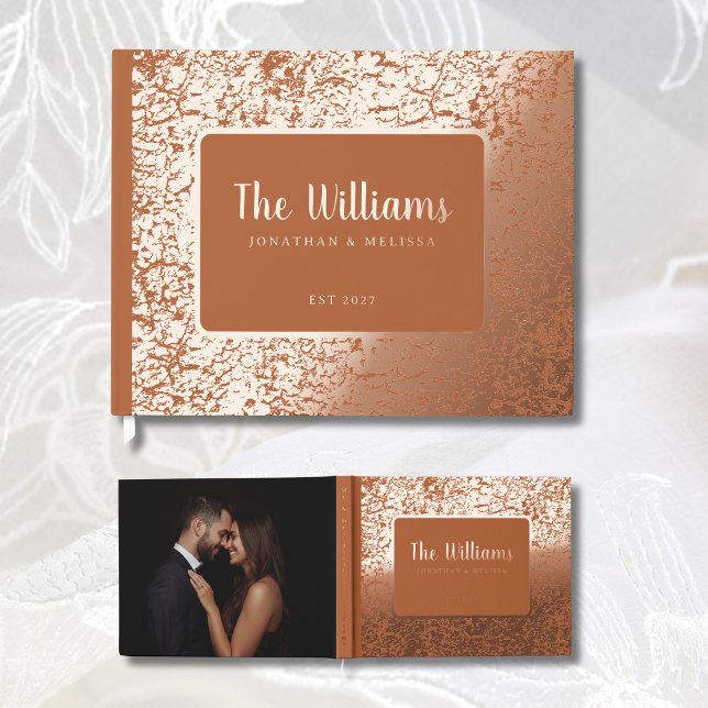 Light Rust Foil Guest Book Foto Guestbook Texture Gästebuch (Von Creator hochgeladen)