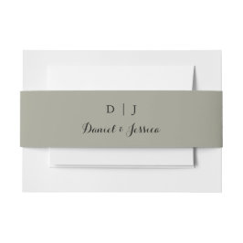 Light Sage Green Wedding Einladung Bauchband Einladungsbanderole
