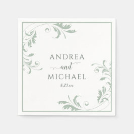 Light Sage Green Wedding Elegant Luxury Blüh N Serviette