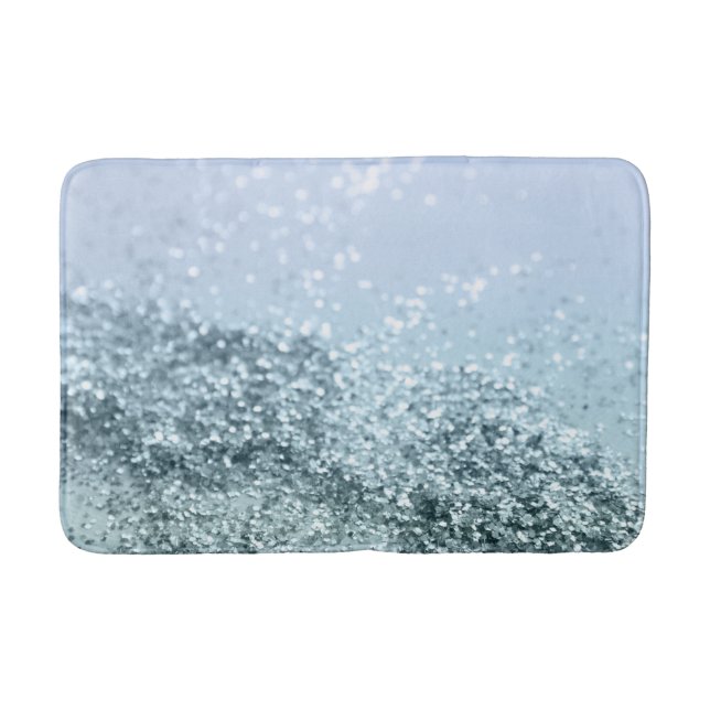 Light Sea Blue Glitzer #1 Badematte (Vorderseite)