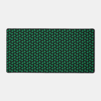 Light Shamrocks Black Schreibtischunterlage