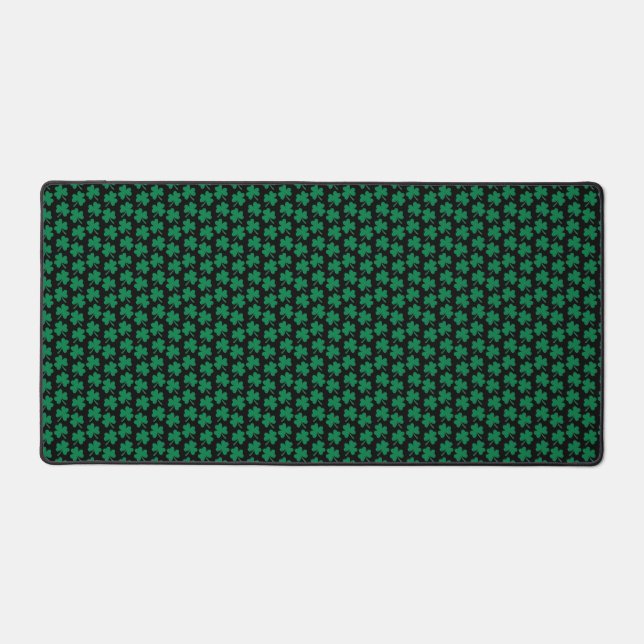 Light Shamrocks Black Schreibtischunterlage (Vorderseite)