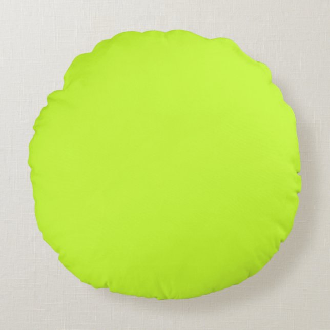 Light Sherbert Leaf Green schlichte Farbe Custom Rundes Kissen (Vorderseite)