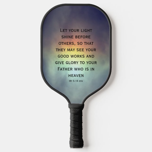 Light Shine Scripting Pickleball Paddle (Vorderseite)