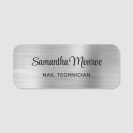 Light Silver Ombre Foil Namensschild