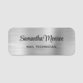 Light Silver Ombre Foil Namensschild