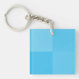 Light Sky Blue Geometric Squares Elegant, modern Schlüsselanhänger