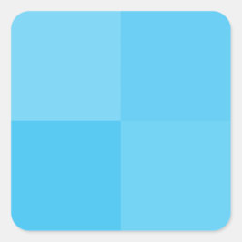 Light Sky Blue Geometric Squares Party Quadratischer Aufkleber