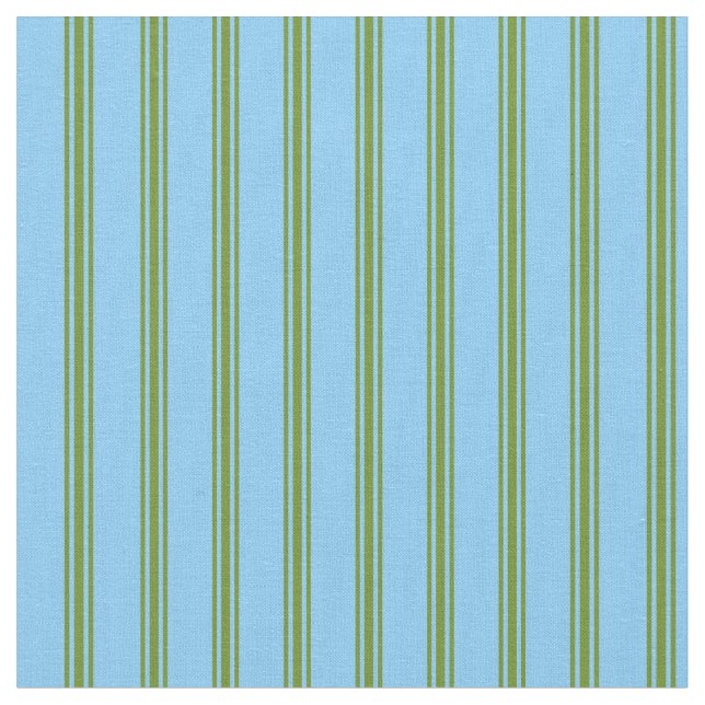 Light Sky Blue & Green Colos Muster Stoff (Nahaufnahme)