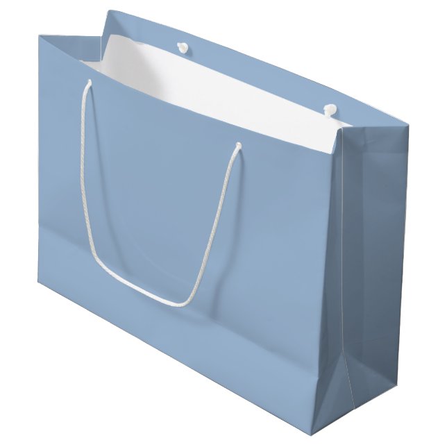 Light Sky Blue Große Geschenktasche Geschenktüte (Vorderseite Schrägansicht)