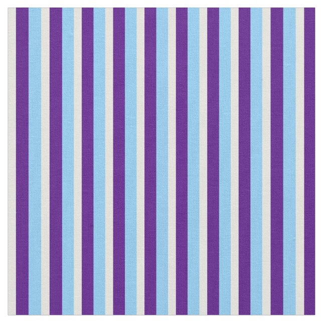 Light Sky Blue, Indigo & Beige Farbmuster Stoff (Nahaufnahme)