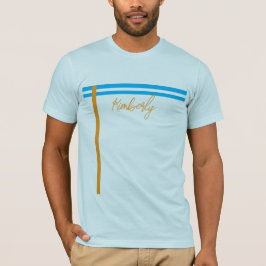 Light Sky Blue Minimal Custom Name Basic T-Shirt