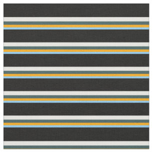Light Sky Blue, Orange, Slate Grau, White & Black Stoff