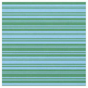 Light Sky Blue & Sea Green Lines/Stripes Muster Stoff
