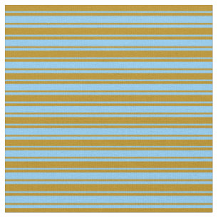 Light Sky Blue und Dark Goldenrod Farbmuster Stoff
