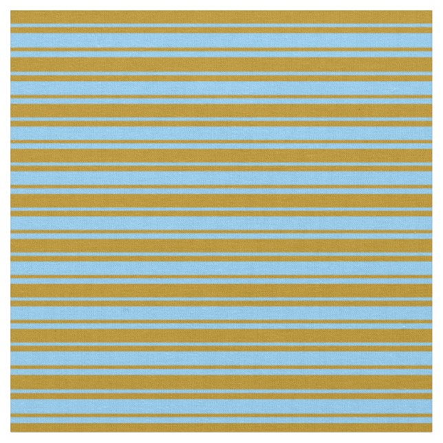 Light Sky Blue und Dark Goldenrod Farbmuster Stoff (Nahaufnahme)