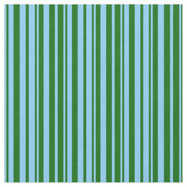 Light Sky Blue und Dark Green Colos Muster Stoff (Nahaufnahme)