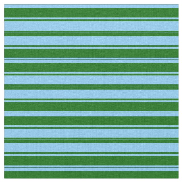 Light Sky Blue und Dark Green Lined Pattern Stoff (Nahaufnahme)