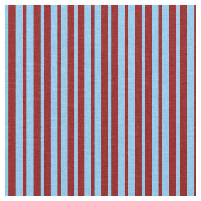 Light Sky Blue und Dark Red Striping Muster Stoff (Nahaufnahme)