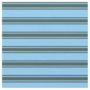 Light Sky Blue und Dark Slate Gray Lines Stoff