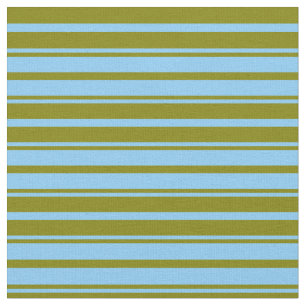 Light Sky Blue und Green Lined/Strip Muster Stoff