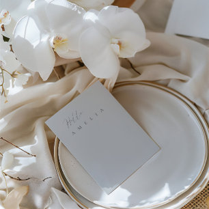 Light Slate Blue Flat Blank Table Guest Platzkarte